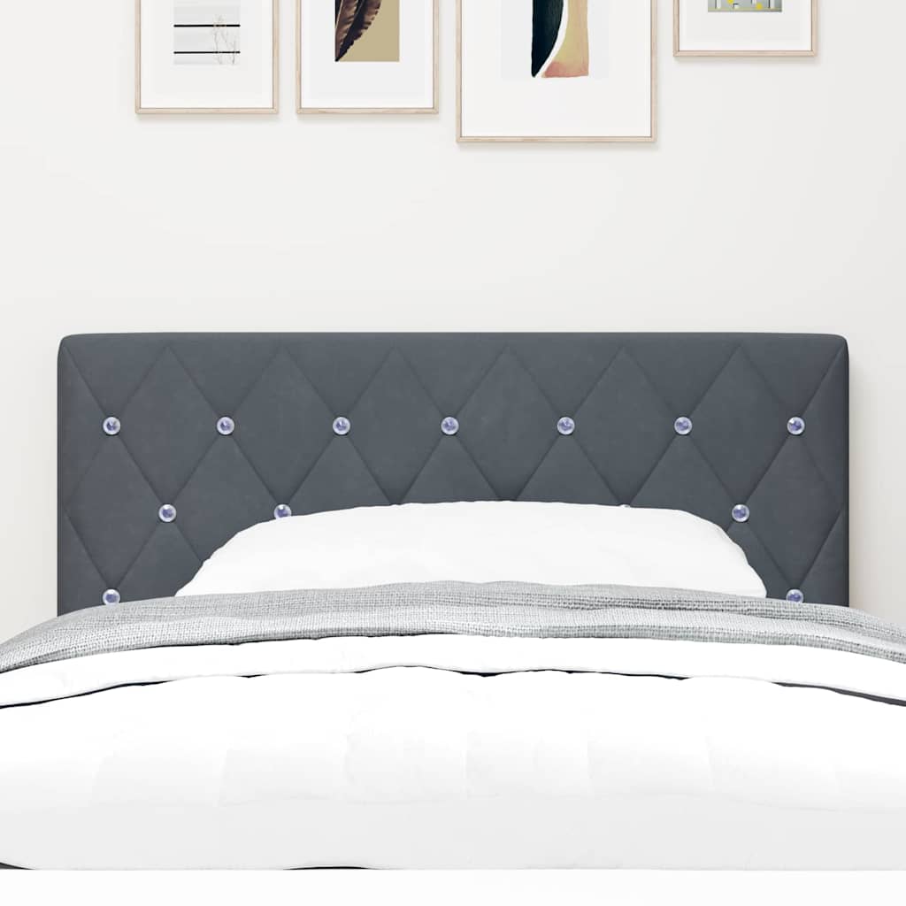 Tête de Lit LED Argyle Gris foncé 100 cm Velours - XIOS