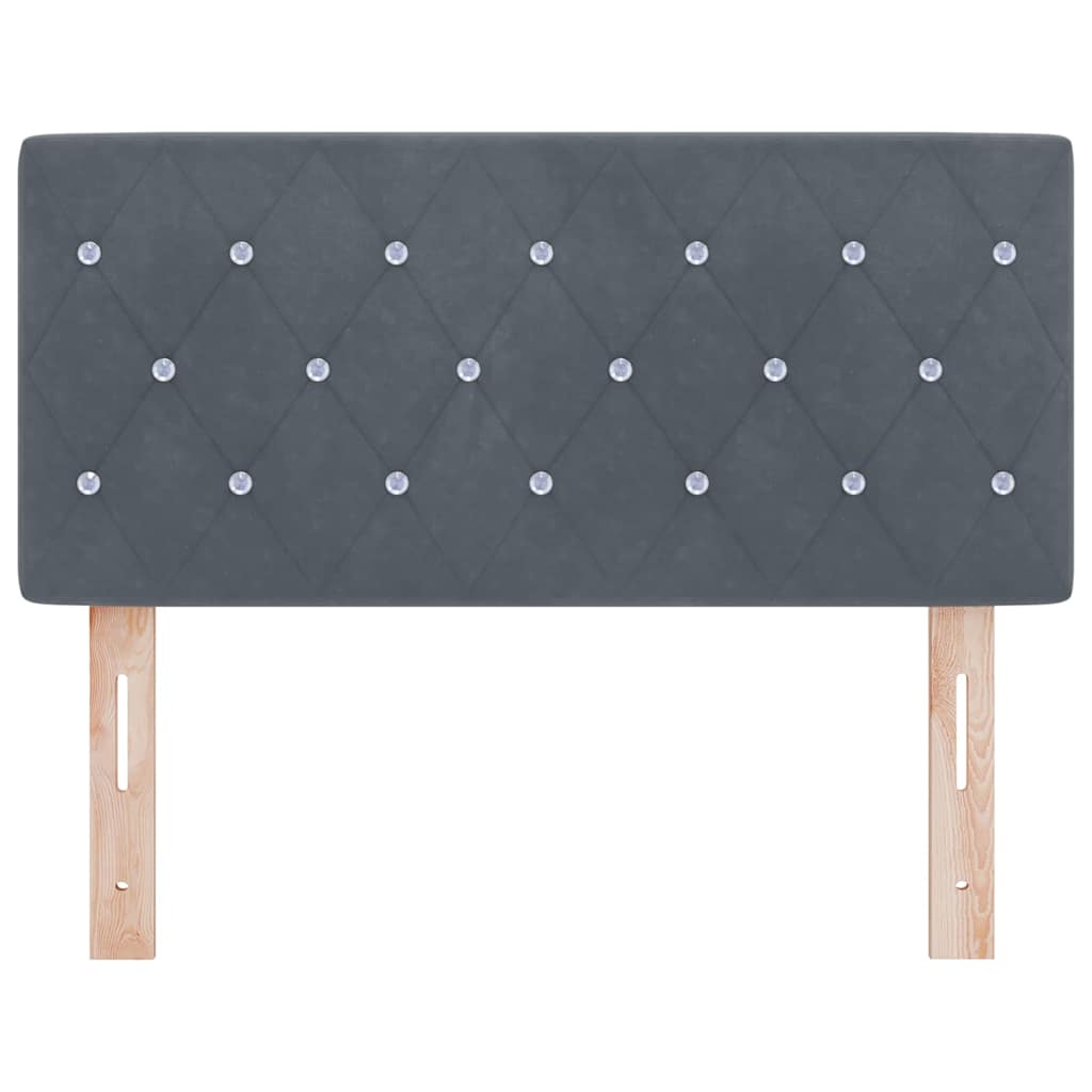 Tête de Lit LED Argyle Gris foncé 100 cm Velours - XIOS