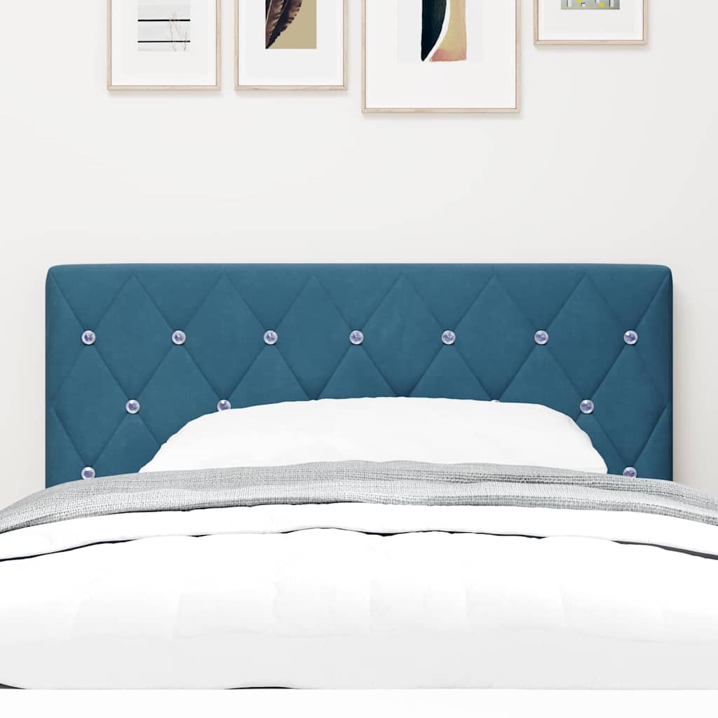 Tête de Lit LED Argyle Bleu foncé 100 cm Velours - XIOS