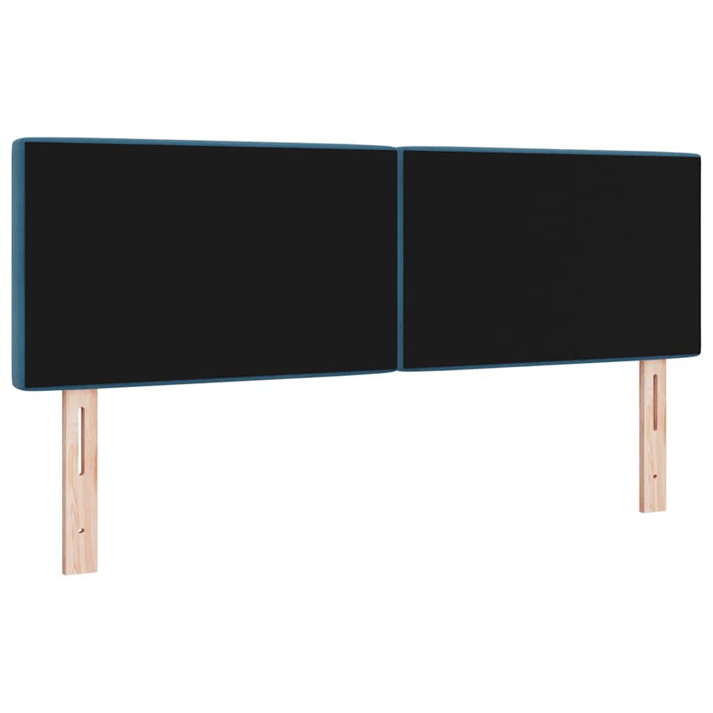 Tête de lit LED avec tête de lit Bleu foncé 144 cm Polyester - XIOS