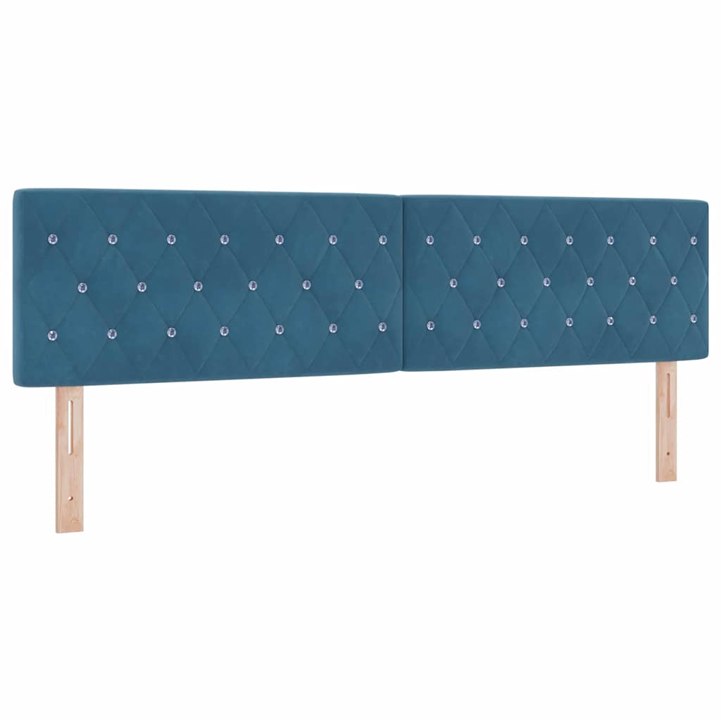 Tête de lit LED avec tête de lit Bleu foncé 180 cm Polyester - XIOS