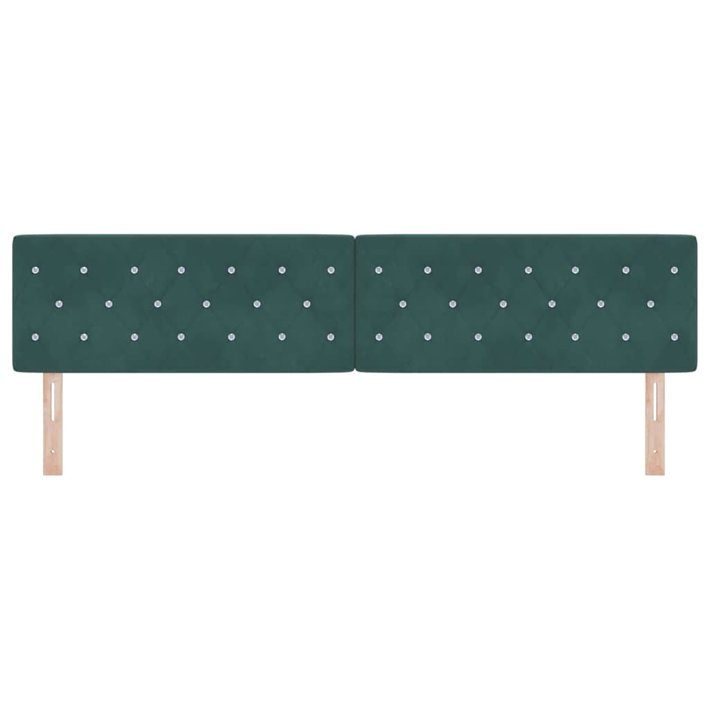 Tête de Lit LED Argyle Vert foncé 100 cm Velours - XIOS