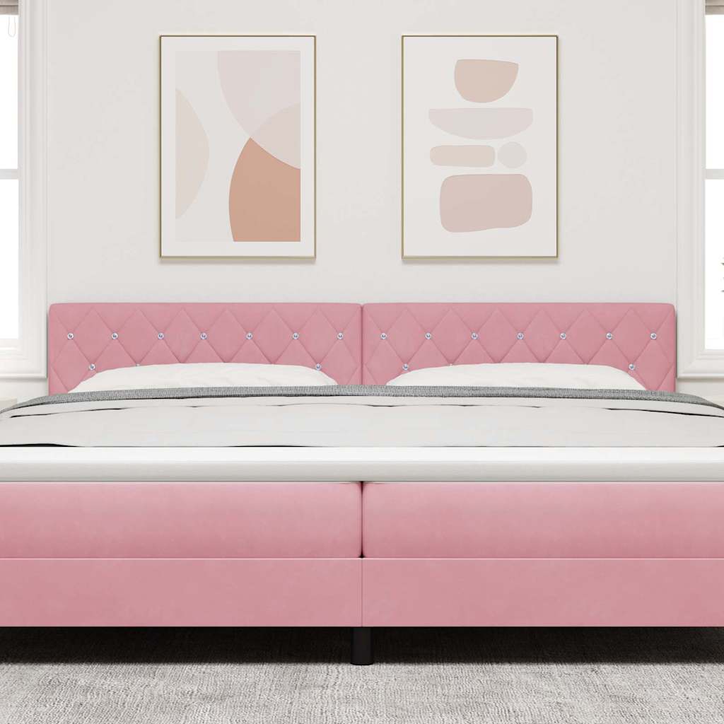 Tête de lit LED avec des lumières à LED Rose 200 cm Polyester - XIOS