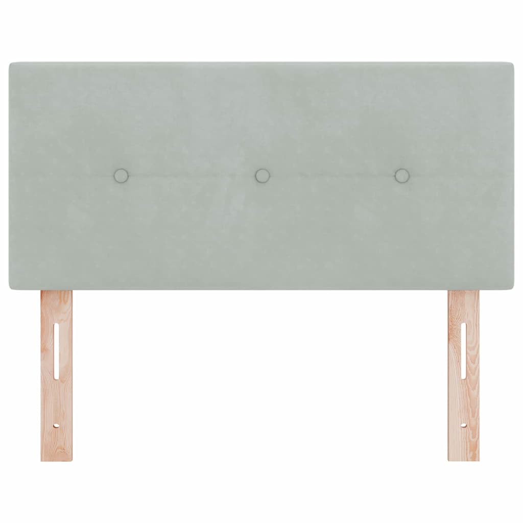 Tête de lit LED avec bandes LED Gris clair 90 cm Velours - XIOS
