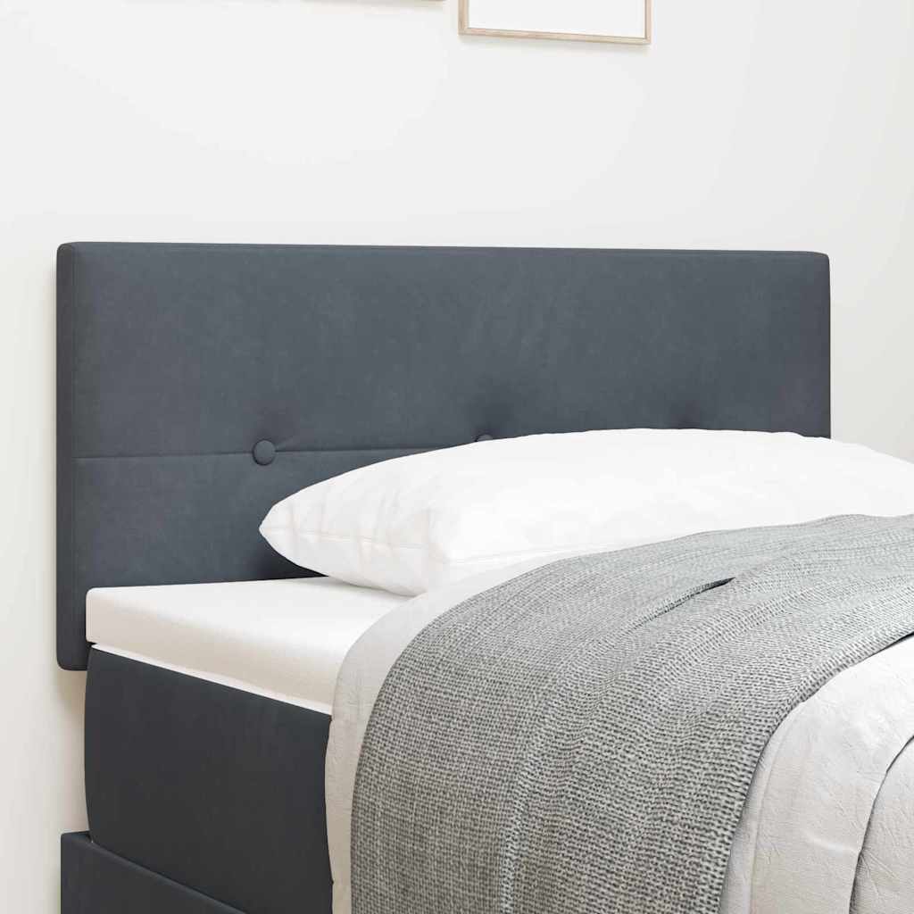 Tête de lit avec des lumières à LED Réglable Gris 90 cm Velours - XIOS