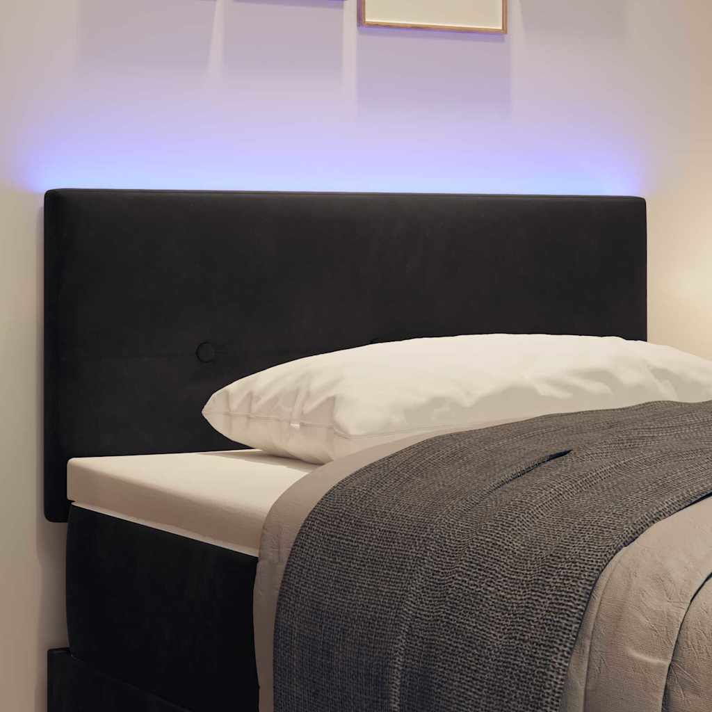 Tête de lit LED avec des lumières à LED Noir 90 cm Polyester - XIOS