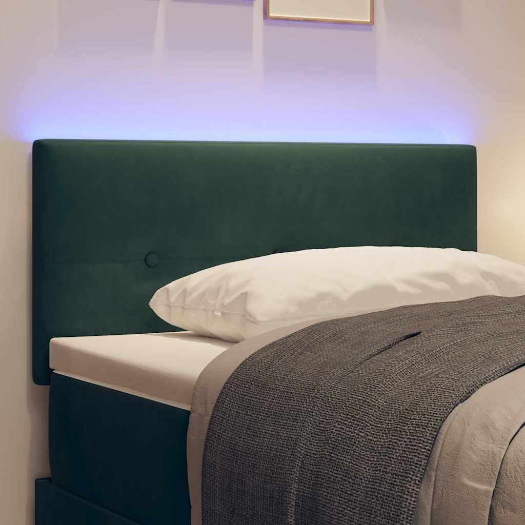 Tête de lit LED avec des lumières à LED Vert 100 cm Polyester - XIOS