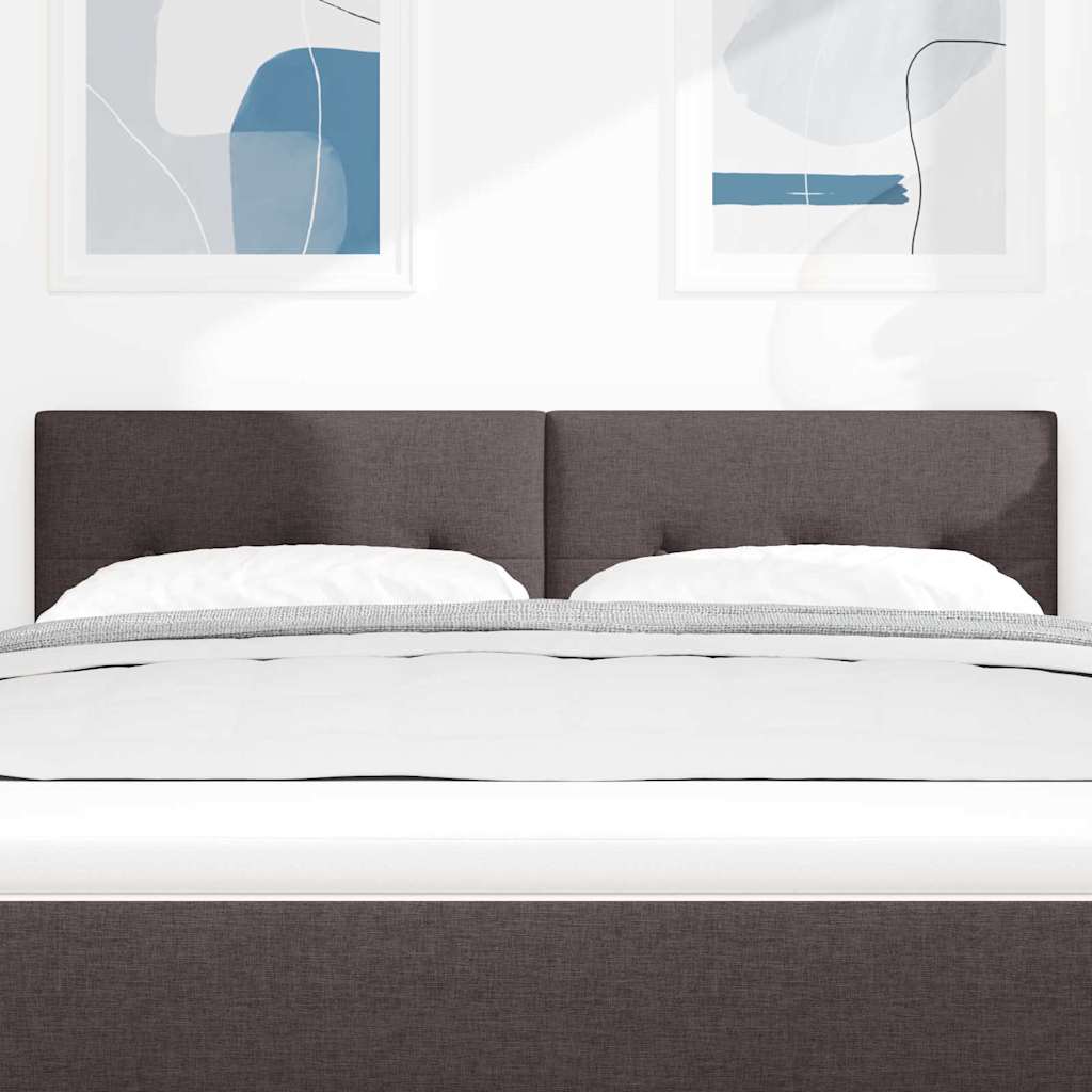 Tête de lit LED avec tête de lit Marron foncé 144 cm Polyester - XIOS