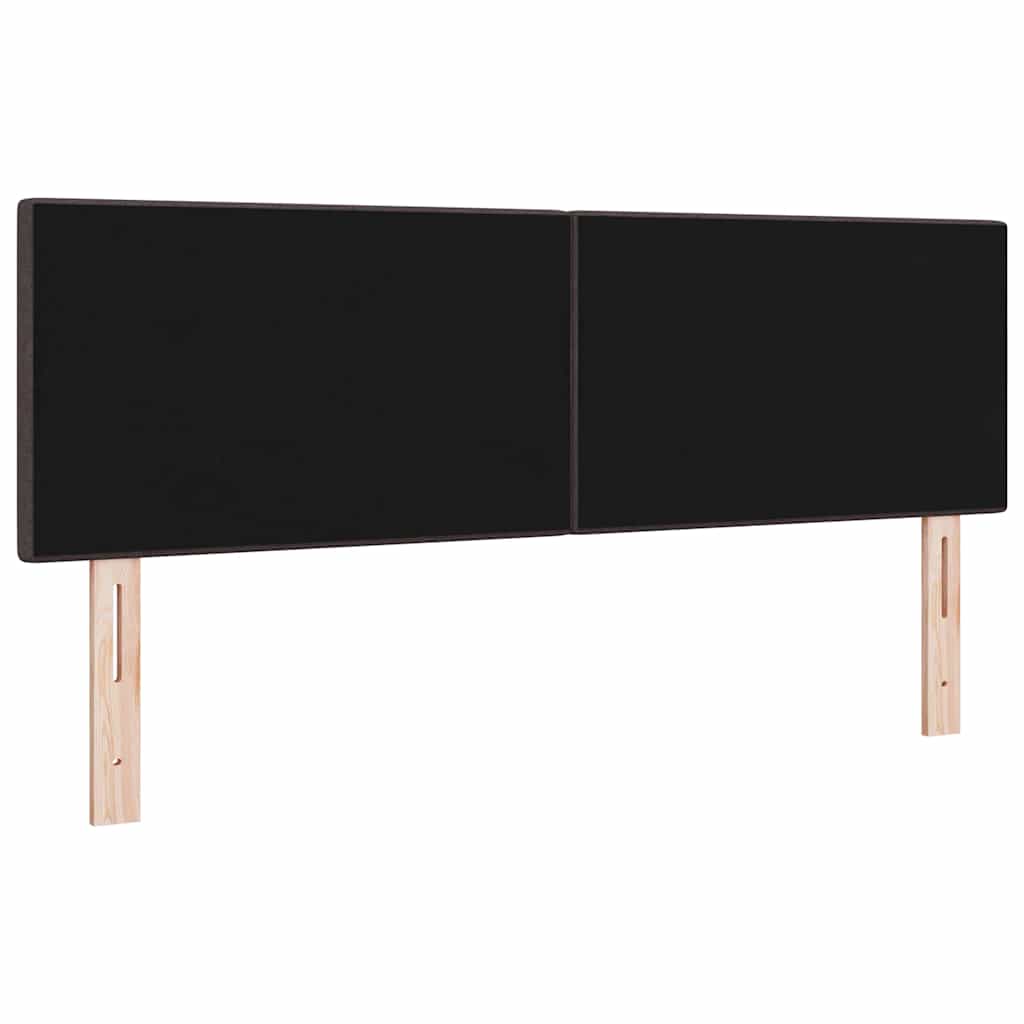 Tête de lit LED avec tête de lit Marron foncé 144 cm Polyester - XIOS