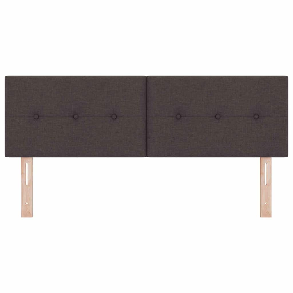 Tête de lit LED avec tête de lit Marron foncé 144 cm Polyester - XIOS