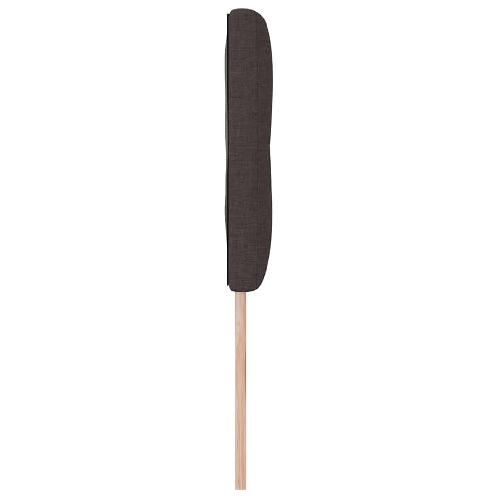 Tête de lit LED avec tête de lit Marron foncé 144 cm Polyester - XIOS