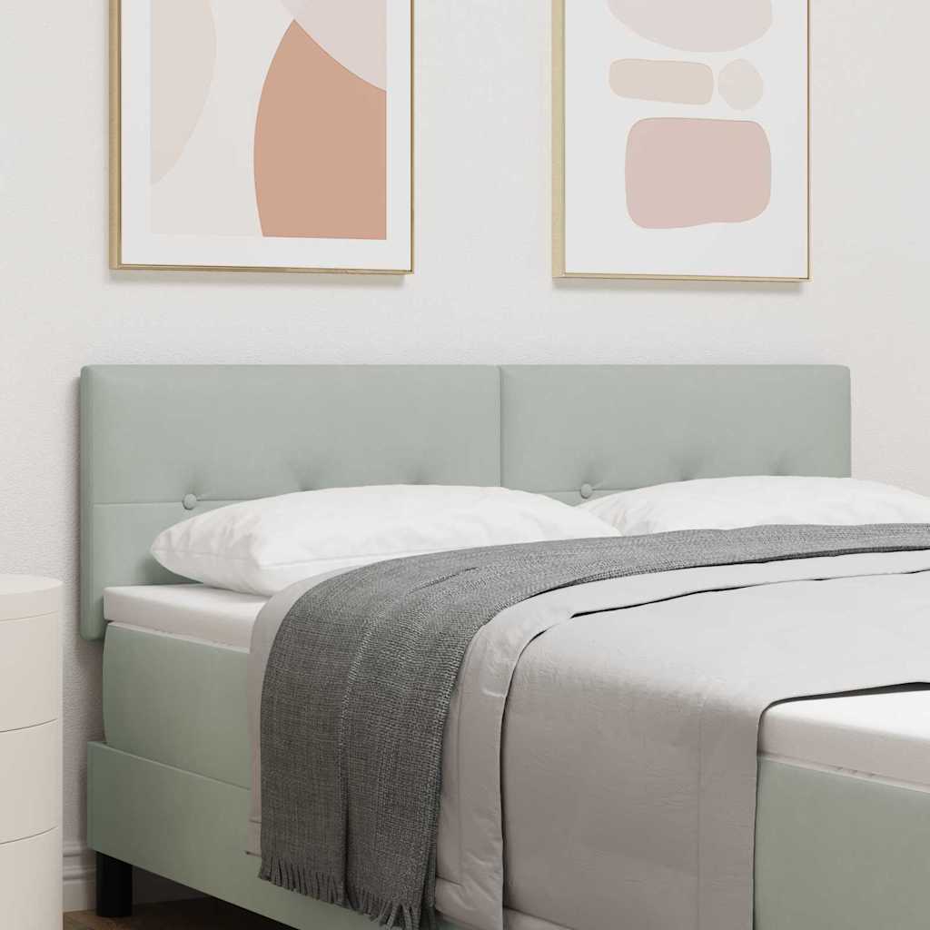 Tête de lit LED avec tête de lit Gris clair 144 cm Polyester - XIOS
