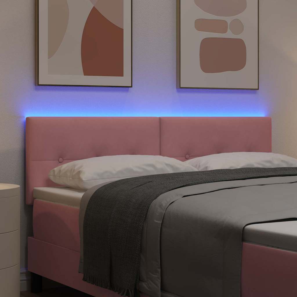 Tête de lit LED avec des lumières à LED Rose 144 cm Polyester - XIOS