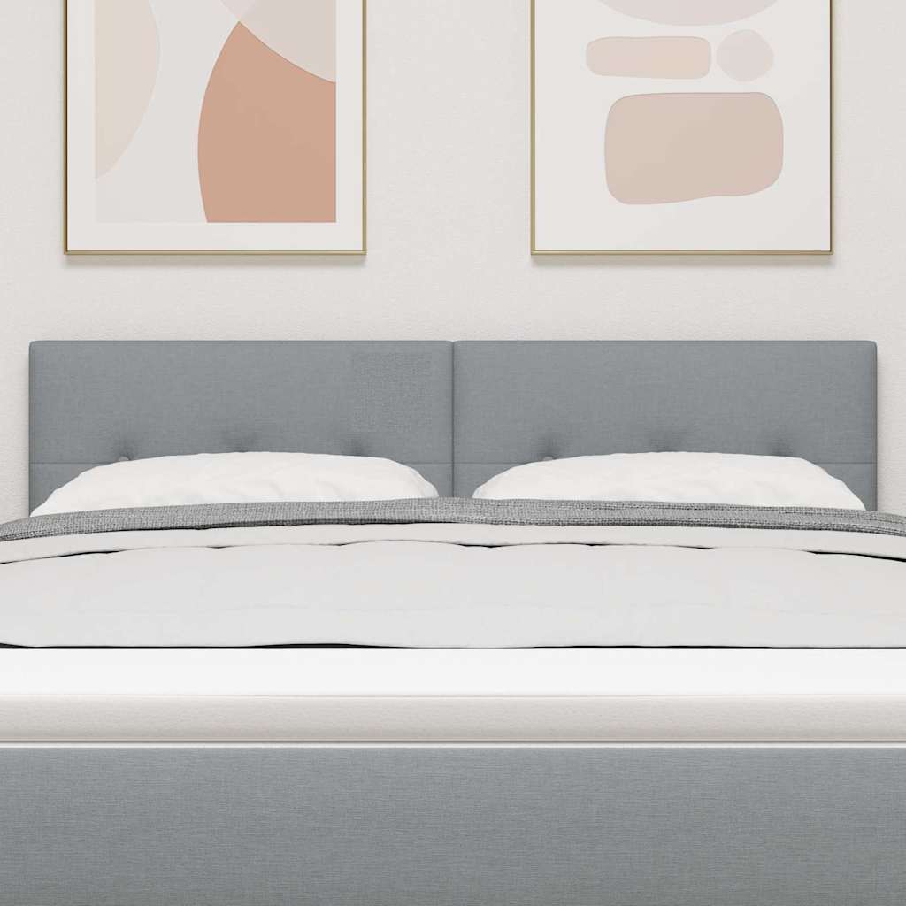 Tête de lit LED avec tête de lit Gris clair 160 cm Polyester - XIOS