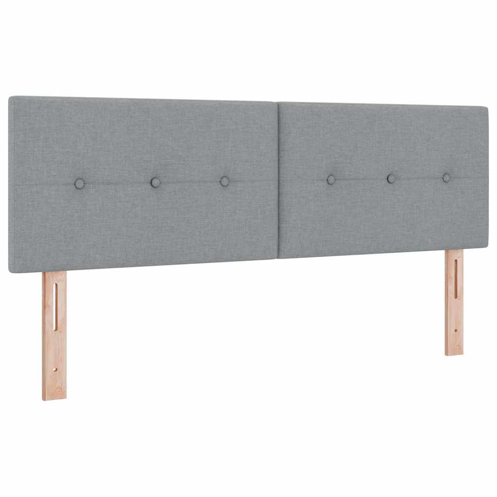 Tête de lit LED avec tête de lit Gris clair 160 cm Polyester - XIOS