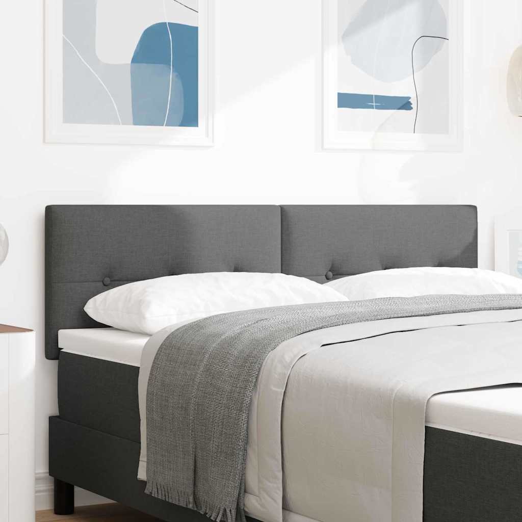 Tête de lit LED avec tête de lit Gris foncé 160 cm Polyester - XIOS
