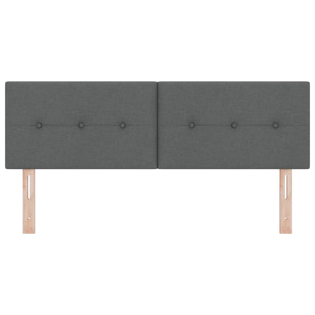 Tête de lit LED avec tête de lit Gris foncé 160 cm Polyester - XIOS