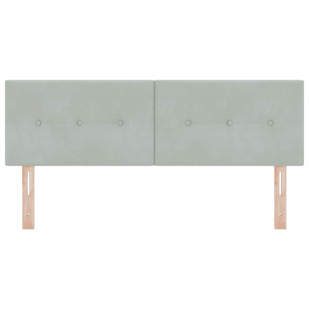 Tête de lit LED avec tête de lit Gris clair 160 cm Polyester - XIOS