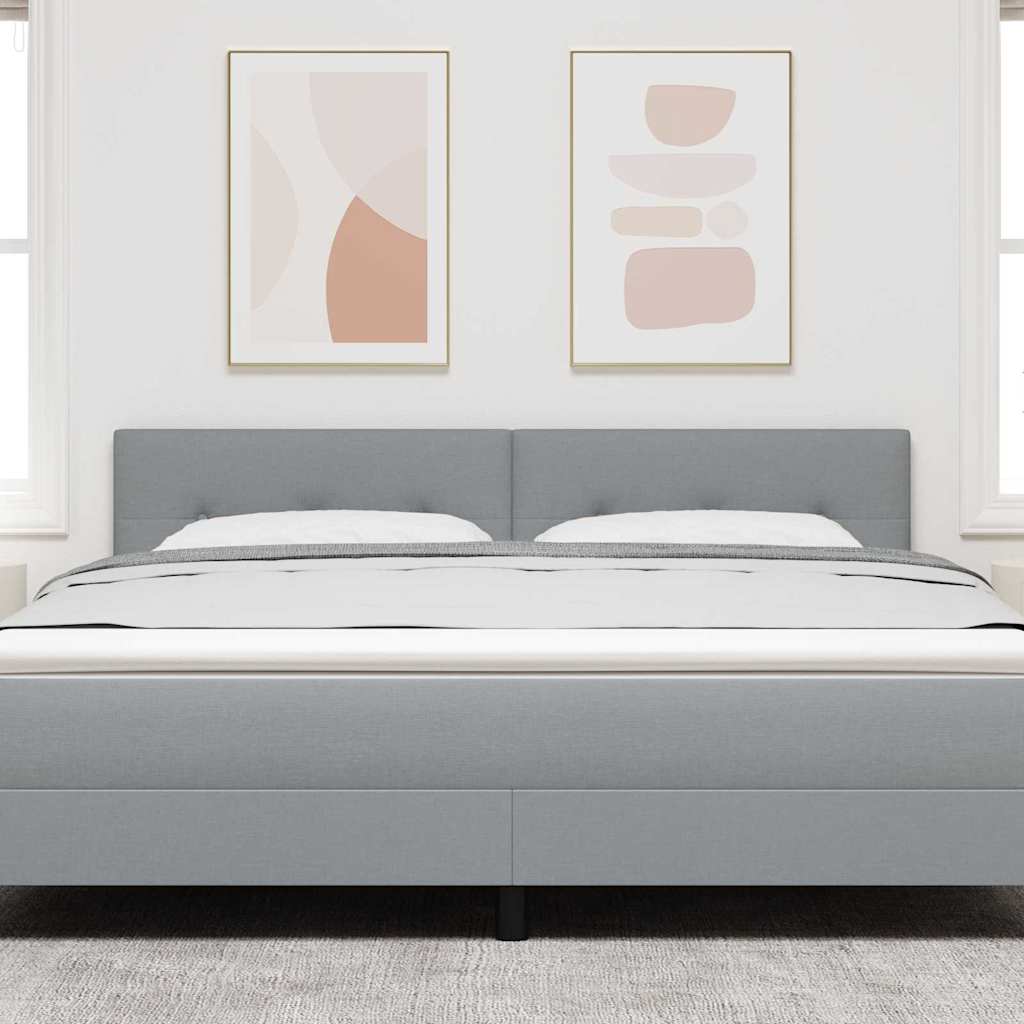 Tête de lit LED avec tête de lit Gris clair 180 cm Polyester - XIOS