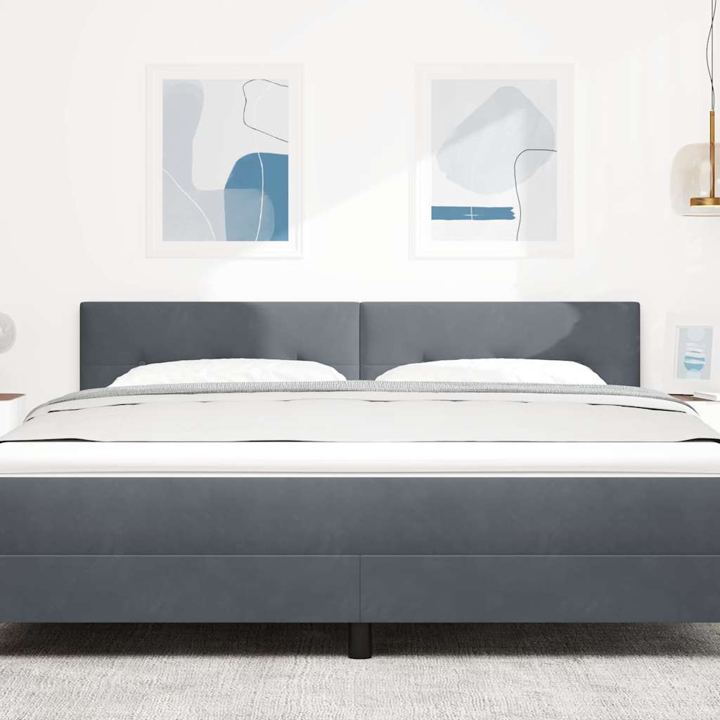 Tête de lit LED avec des lumières à LED Gris 180 cm Polyester - XIOS