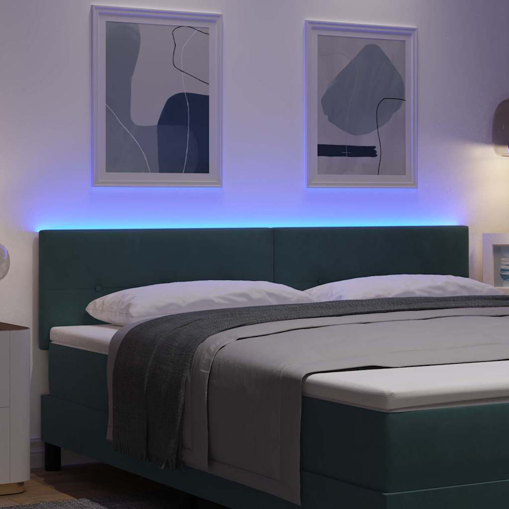 Tête de lit LED avec des lumières à LED Vert 180 cm Polyester - XIOS