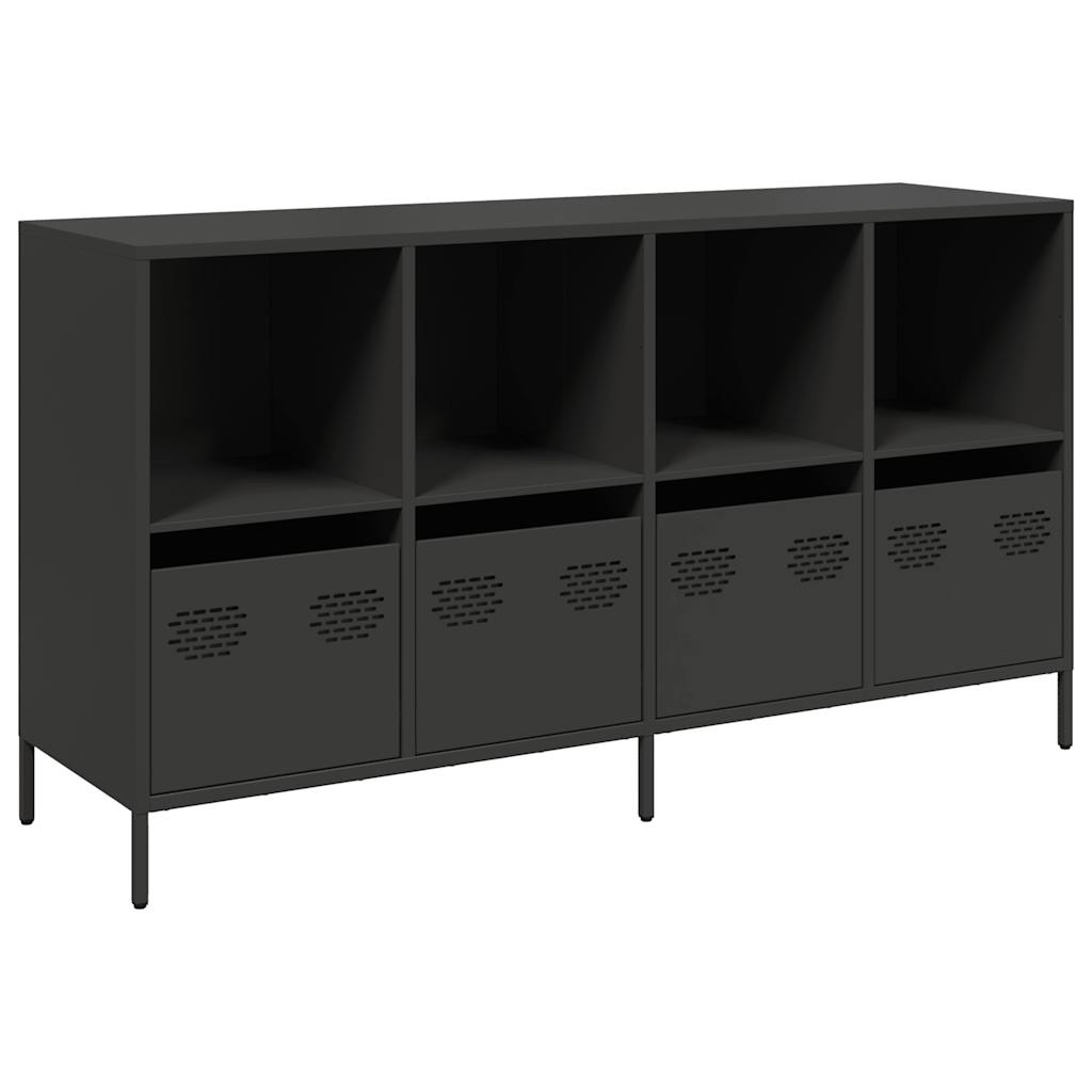 Buffet noir 135x39x73,5 cm acier laminé à froid - XIOS