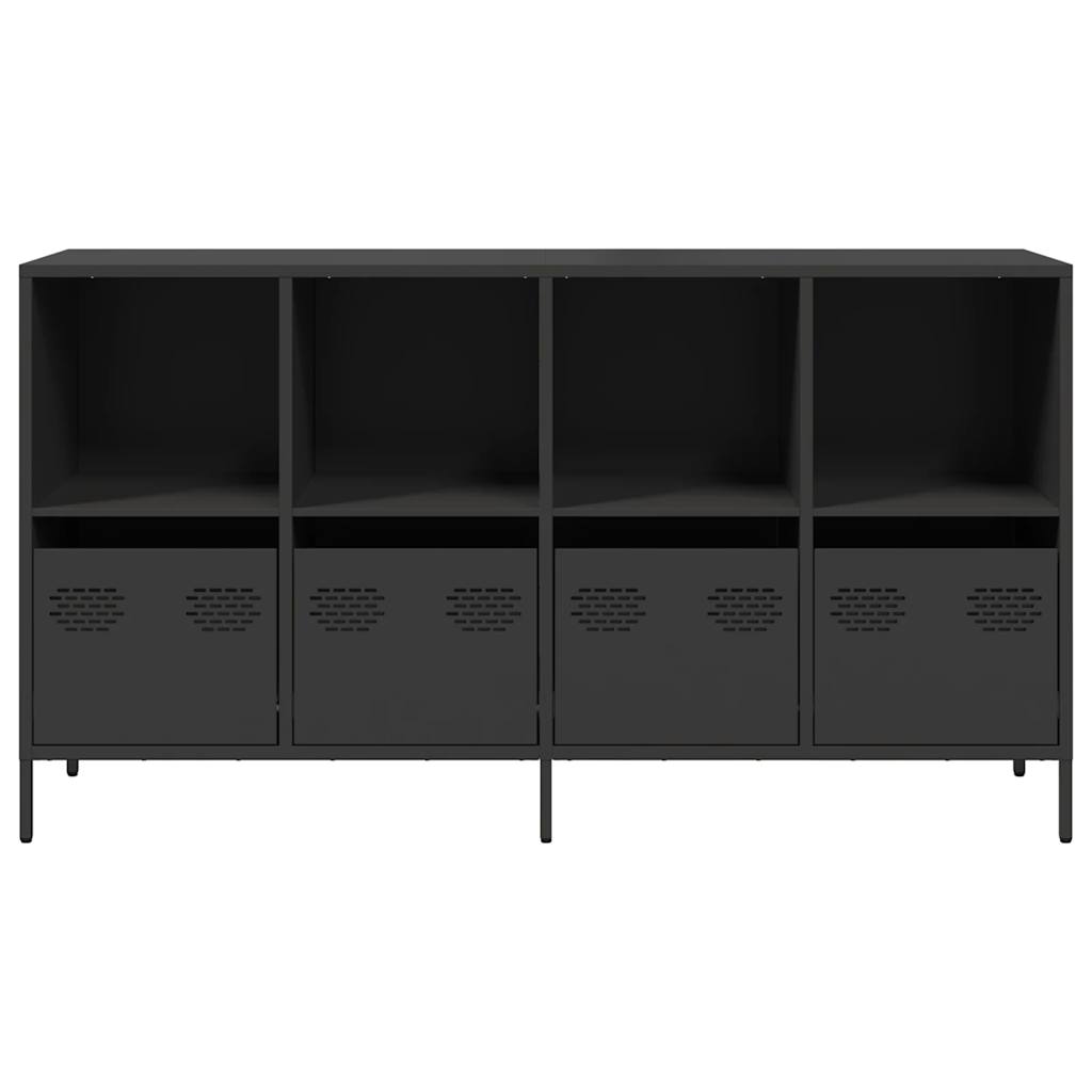 Buffet noir 135x39x73,5 cm acier laminé à froid - XIOS