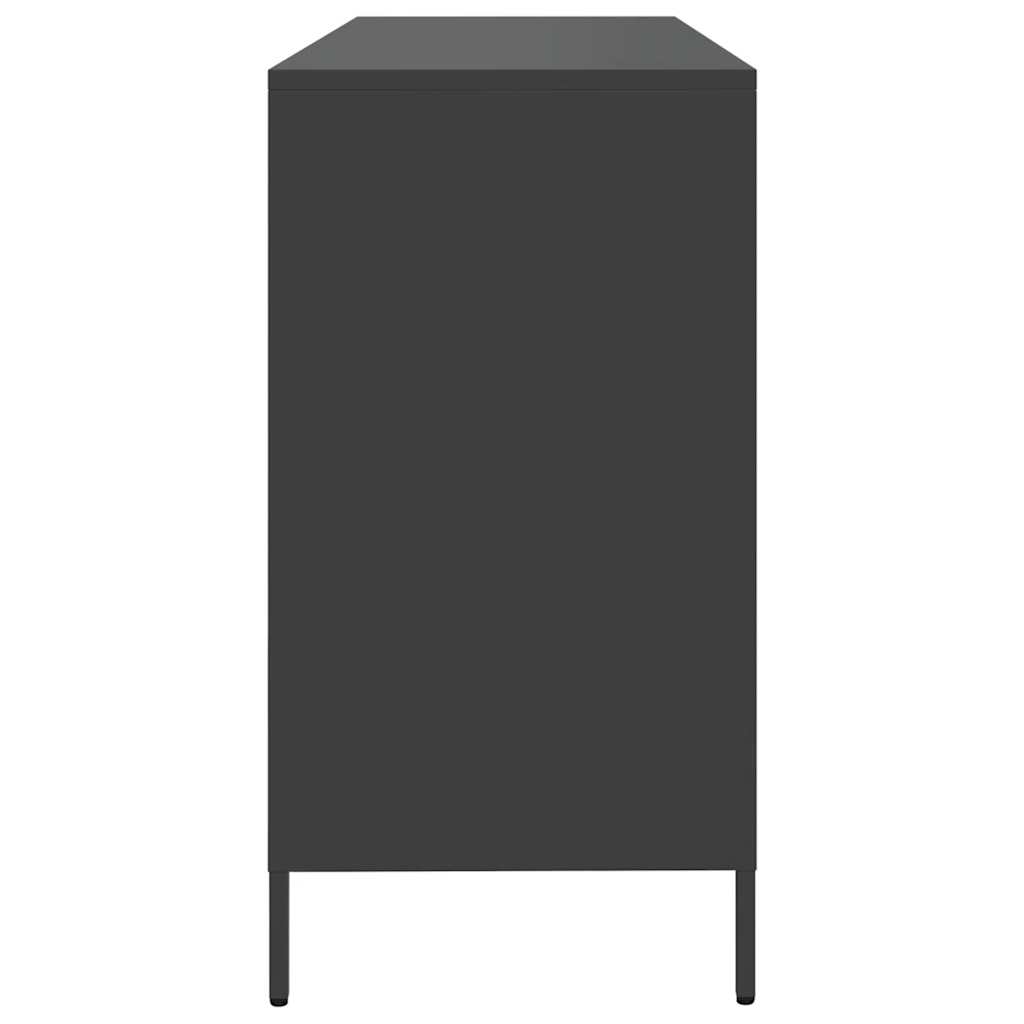 Buffet noir 135x39x73,5 cm acier laminé à froid - XIOS