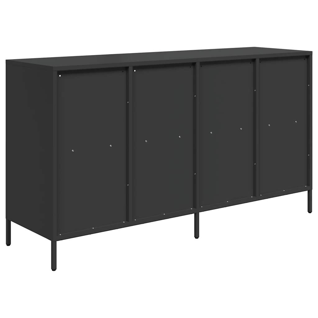 Buffet noir 135x39x73,5 cm acier laminé à froid - XIOS
