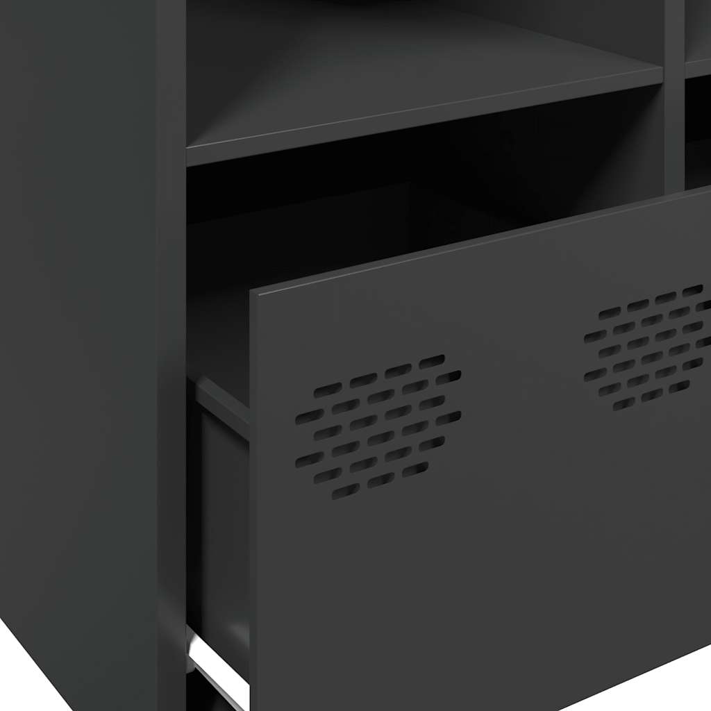 Buffet noir 135x39x73,5 cm acier laminé à froid - XIOS