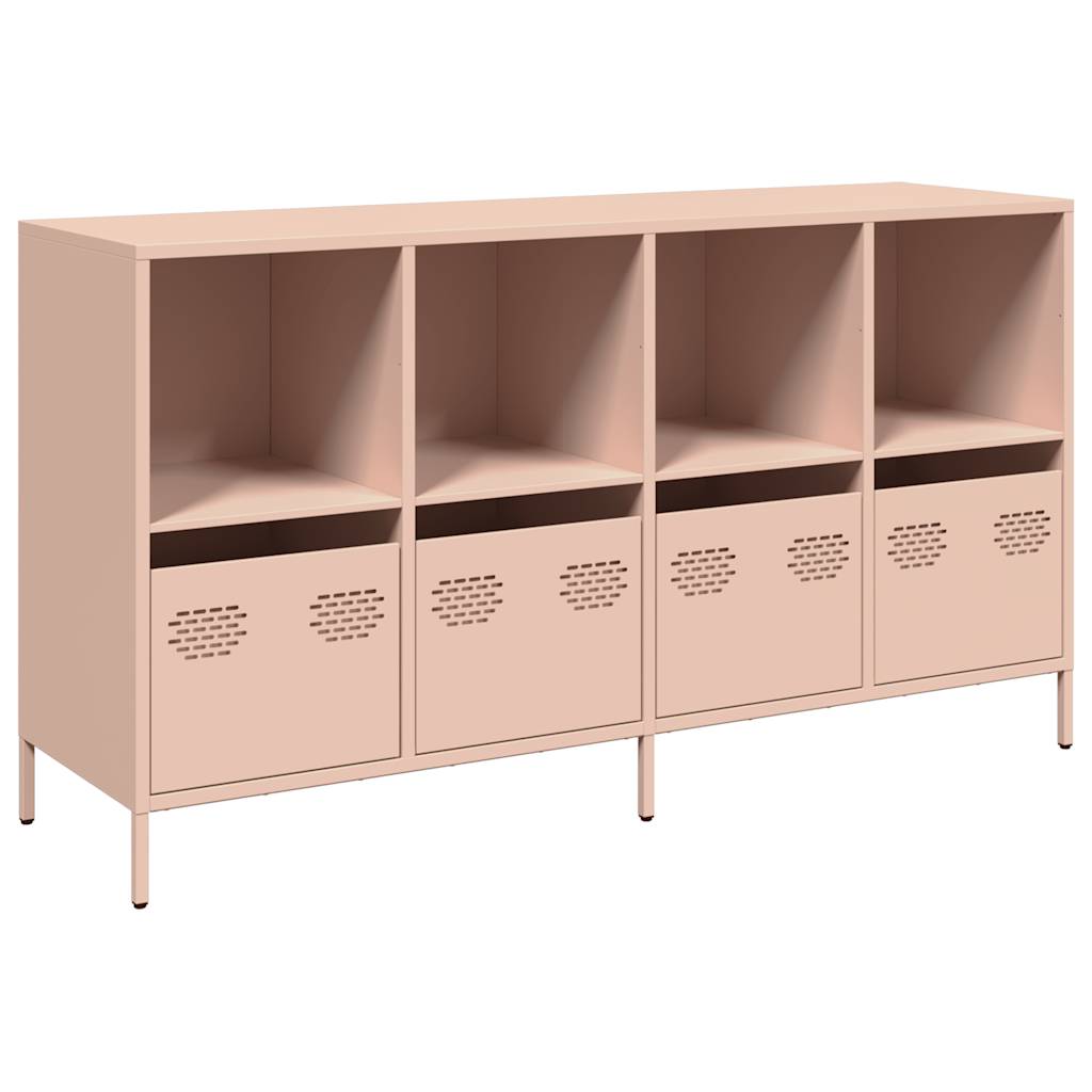 Buffet rose 135x39x73,5 cm acier laminé à froid - XIOS