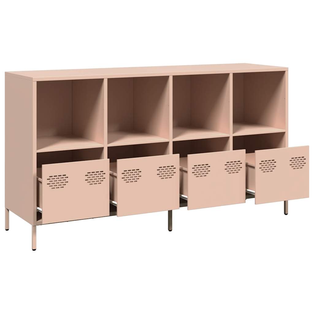 Buffet rose 135x39x73,5 cm acier laminé à froid - XIOS