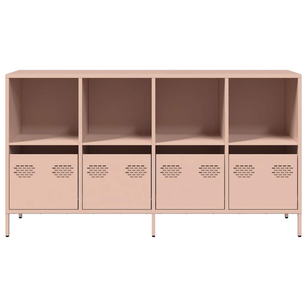 Buffet rose 135x39x73,5 cm acier laminé à froid - XIOS