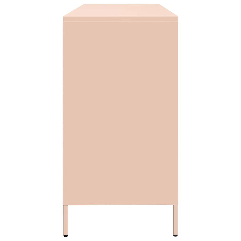 Buffet rose 135x39x73,5 cm acier laminé à froid - XIOS