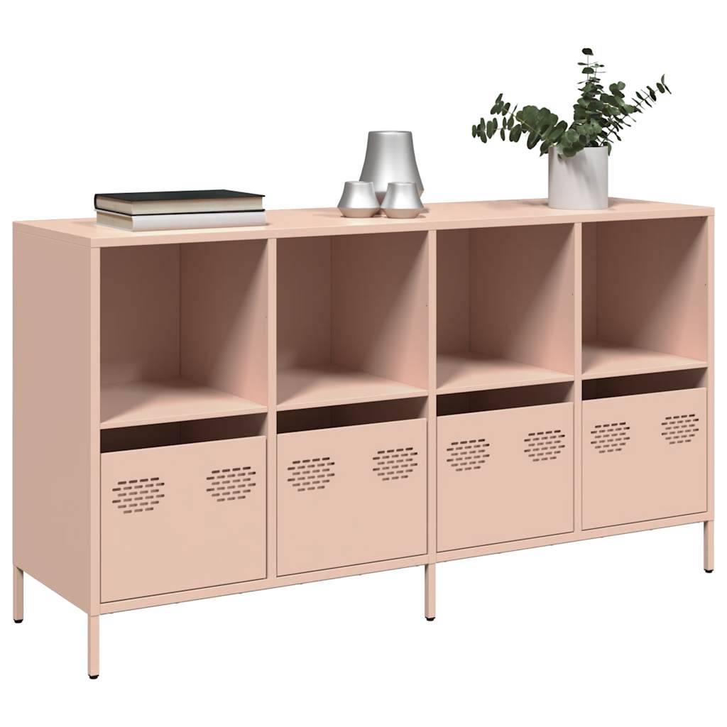 Buffet rose 135x39x73,5 cm acier laminé à froid - XIOS