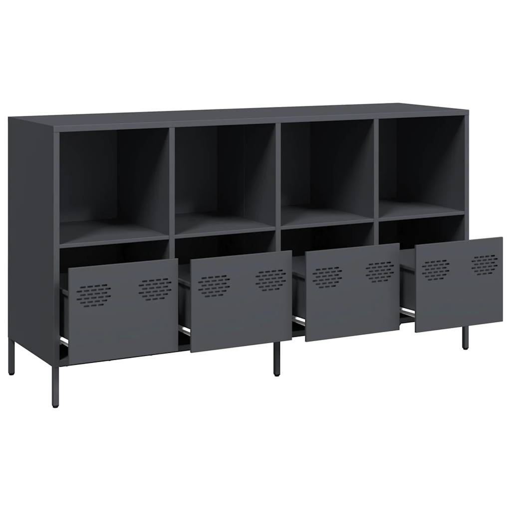 Buffet anthracite 135x39x73,5 cm acier laminé à froid - XIOS