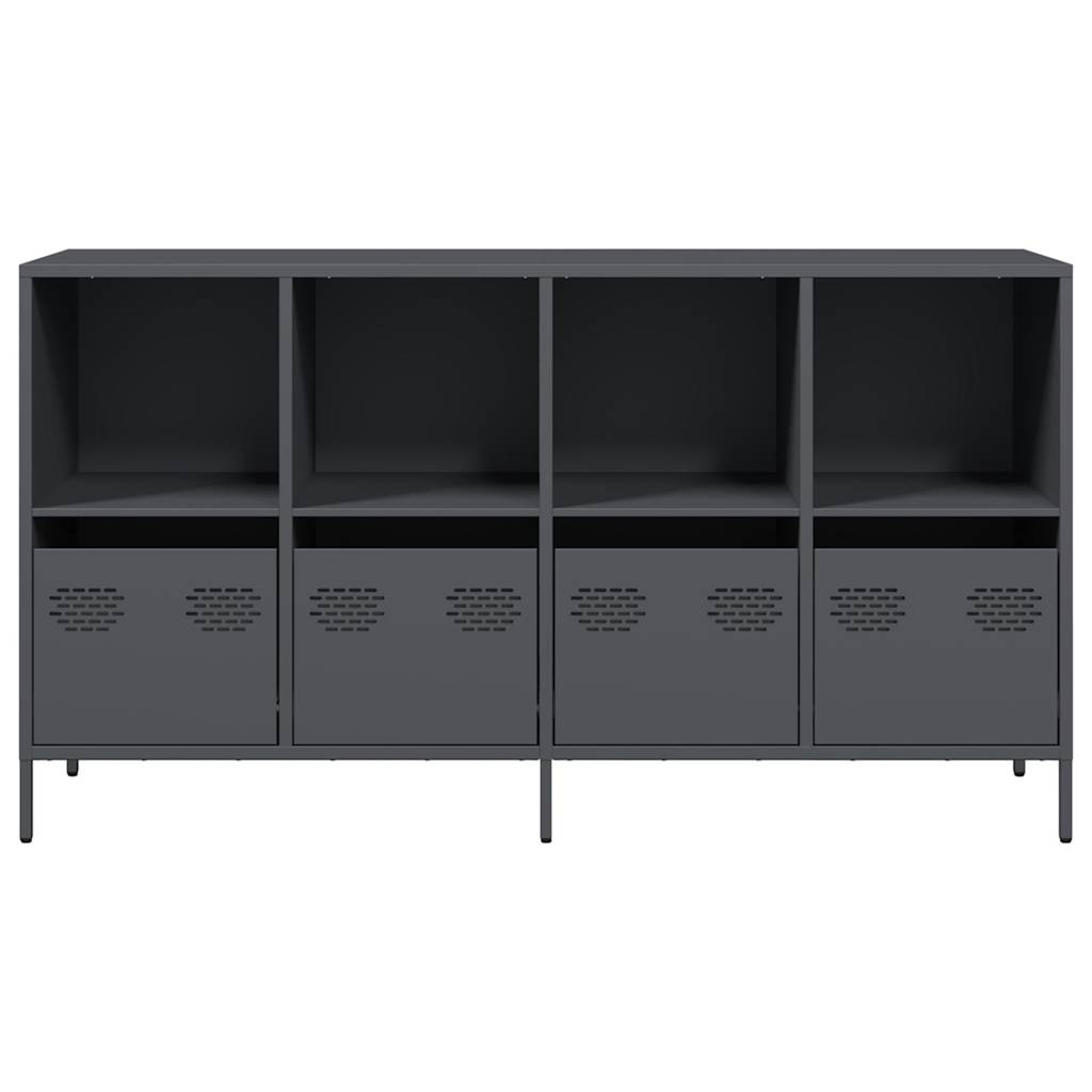 Buffet anthracite 135x39x73,5 cm acier laminé à froid - XIOS