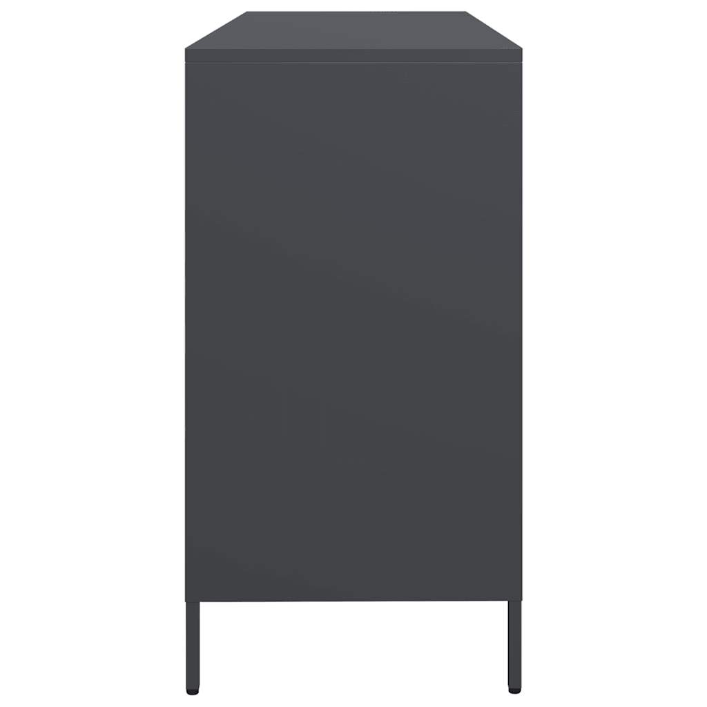 Buffet anthracite 135x39x73,5 cm acier laminé à froid - XIOS