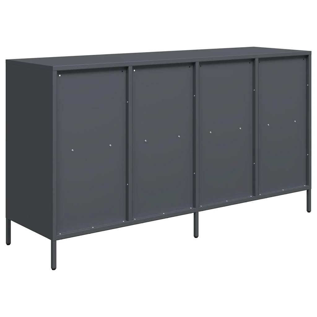 Buffet anthracite 135x39x73,5 cm acier laminé à froid - XIOS