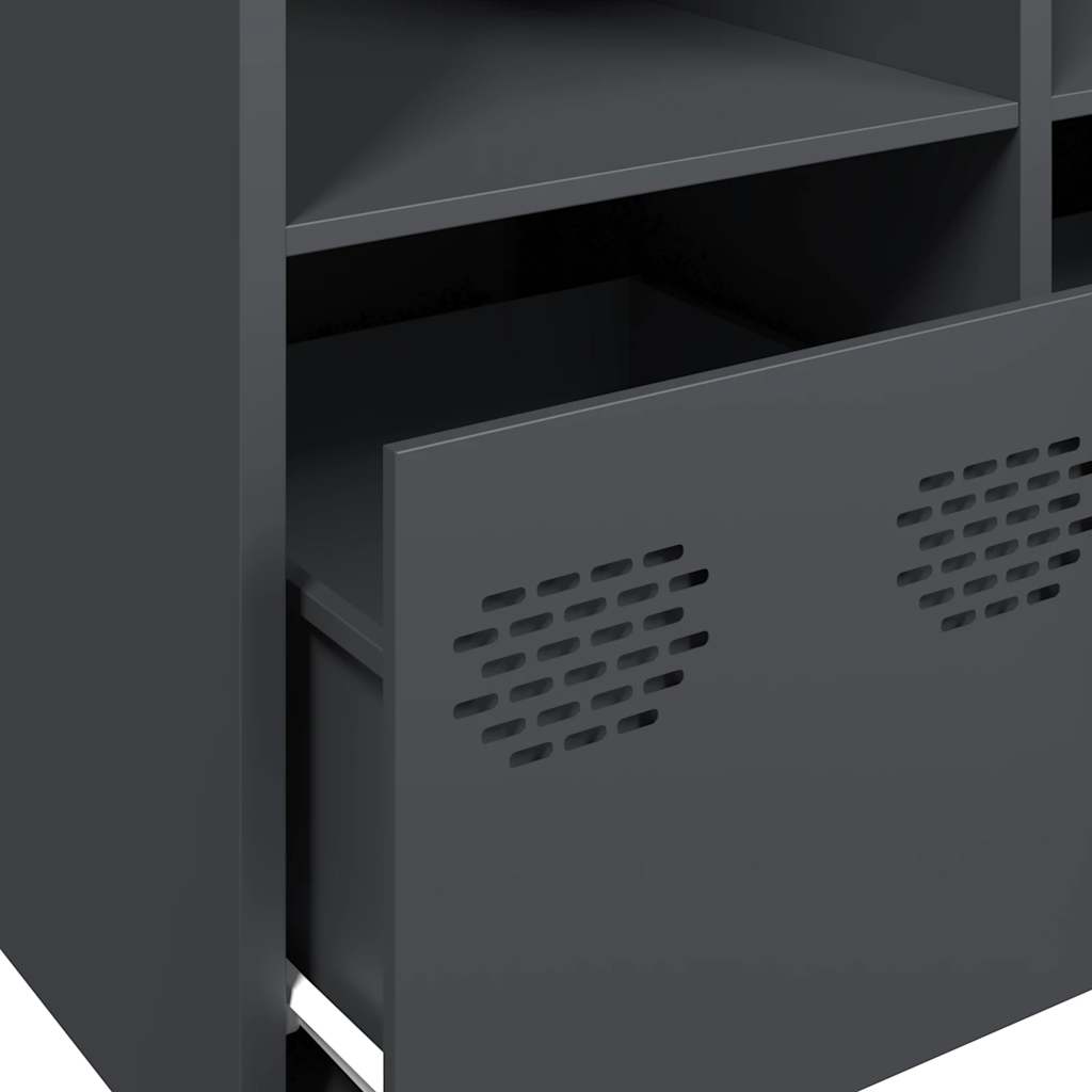 Buffet anthracite 135x39x73,5 cm acier laminé à froid - XIOS