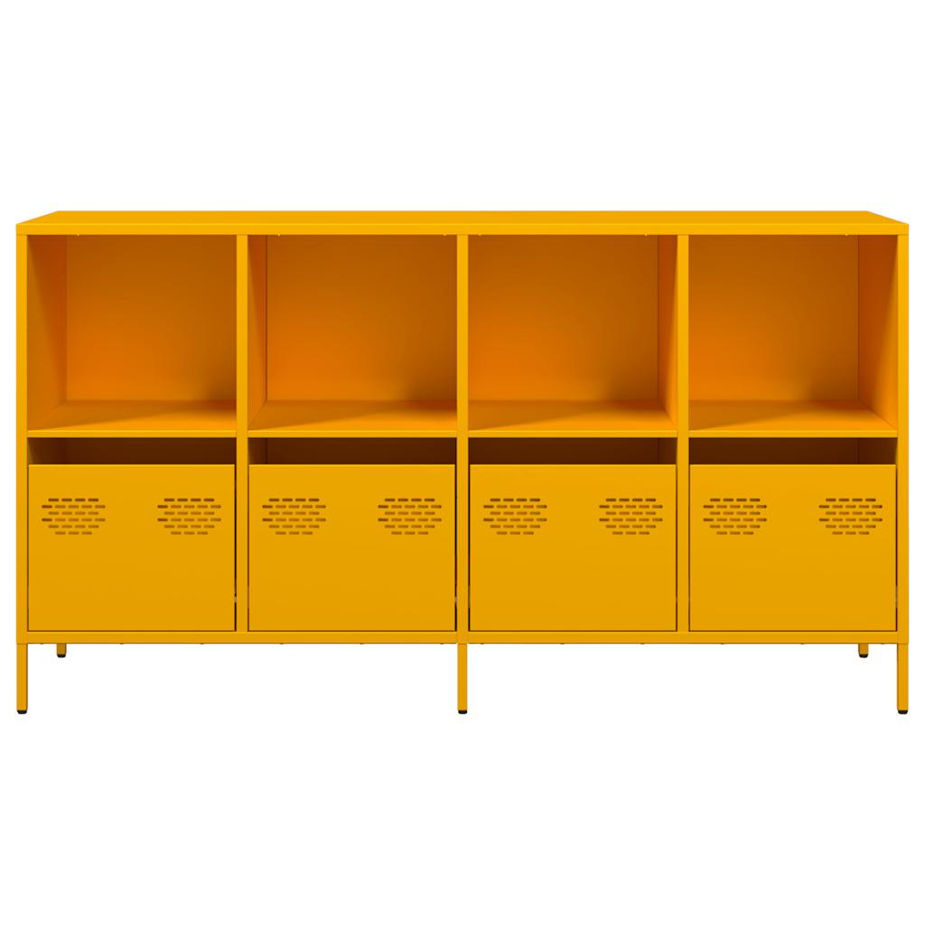Buffet jaune moutarde 135x39x73,5 cm acier laminé à froid - XIOS