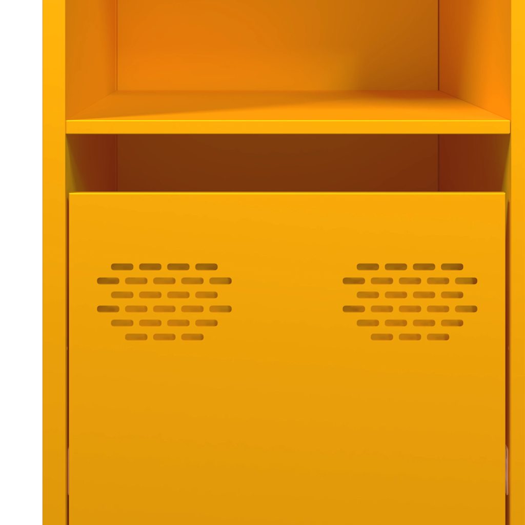 Buffet jaune moutarde 135x39x73,5 cm acier laminé à froid - XIOS