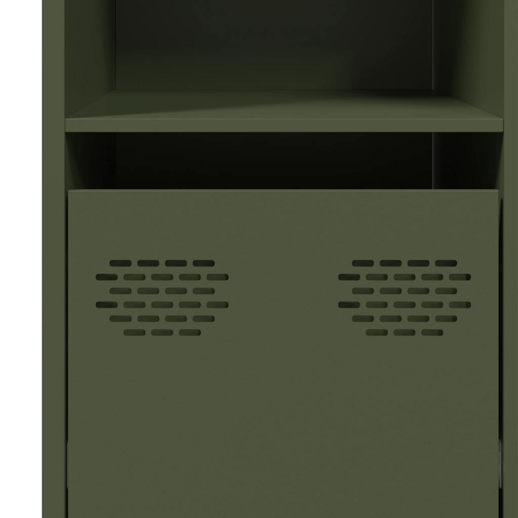 Buffet vert olive 135x39x73,5 cm acier laminé à froid - XIOS