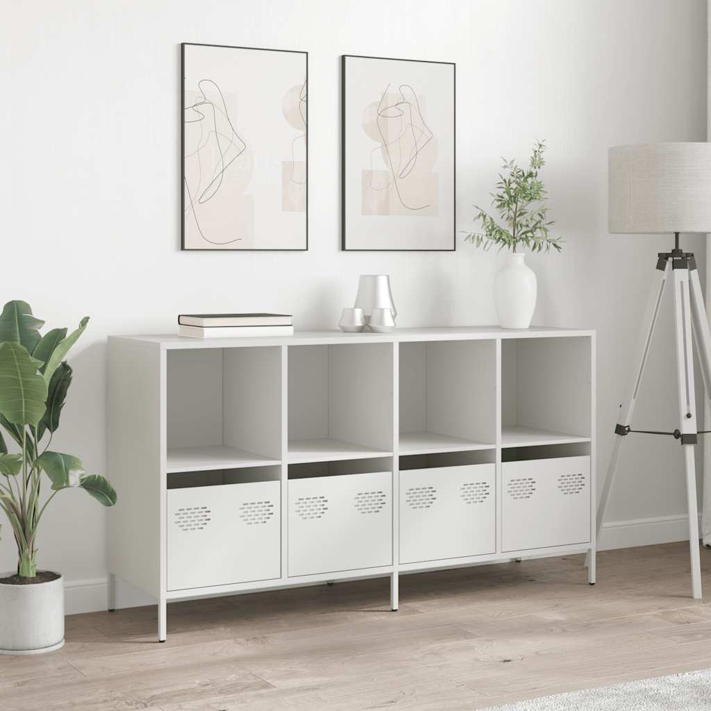 Buffet blanc 135x39x73,5 cm acier laminé à froid - XIOS