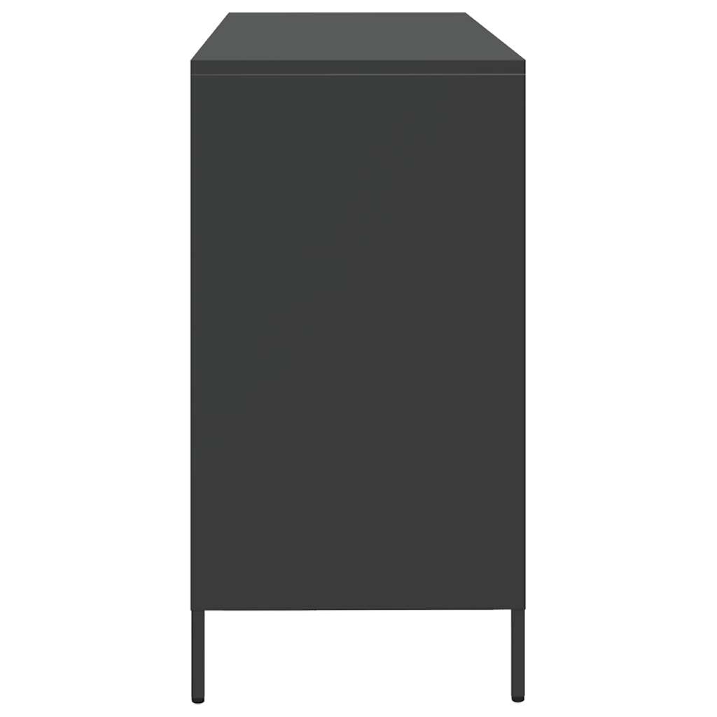 Buffet noir 135x39x73,5 cm acier laminé à froid - XIOS