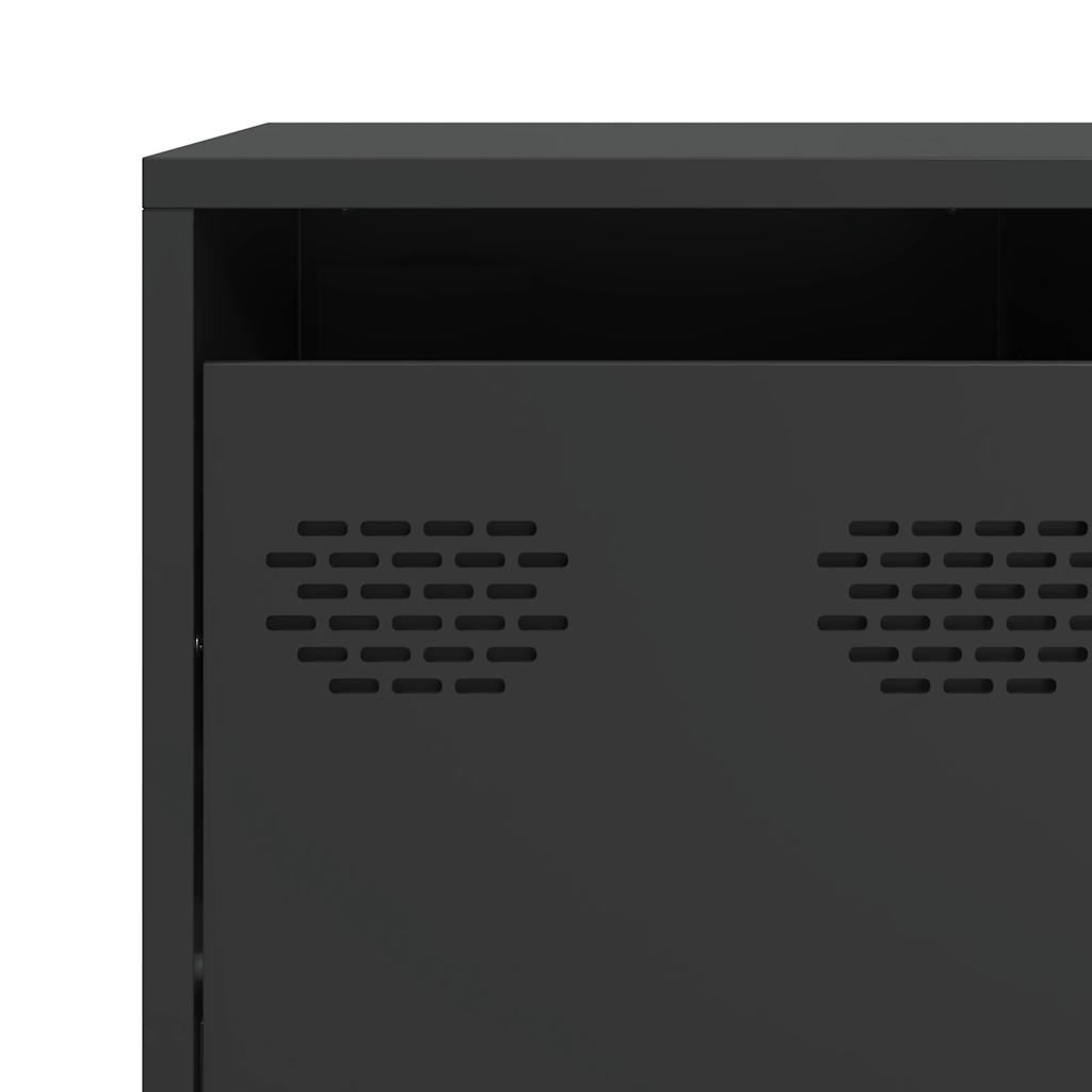 Buffet noir 135x39x73,5 cm acier laminé à froid - XIOS