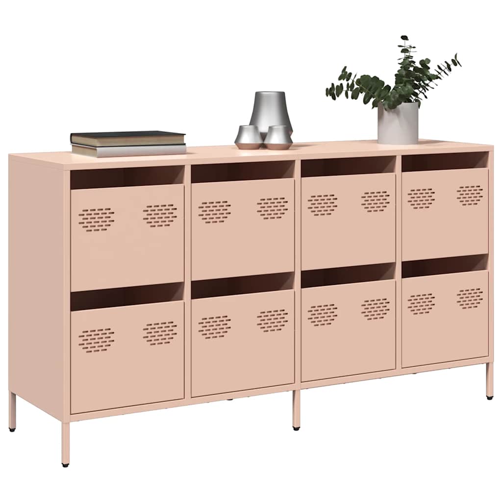 Buffet rose 135x39x73,5 cm acier laminé à froid - XIOS