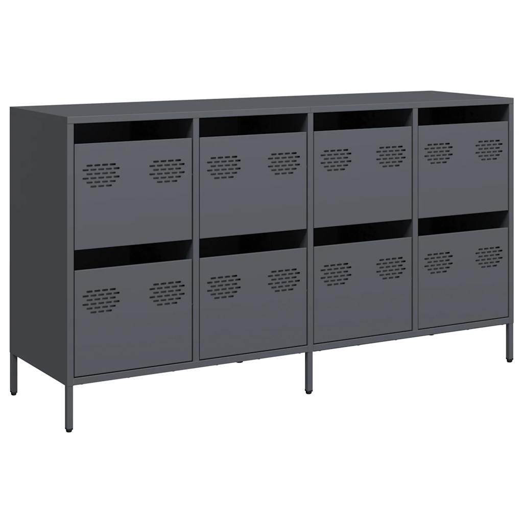 Buffet anthracite 135x39x73,5 cm acier laminé à froid - XIOS