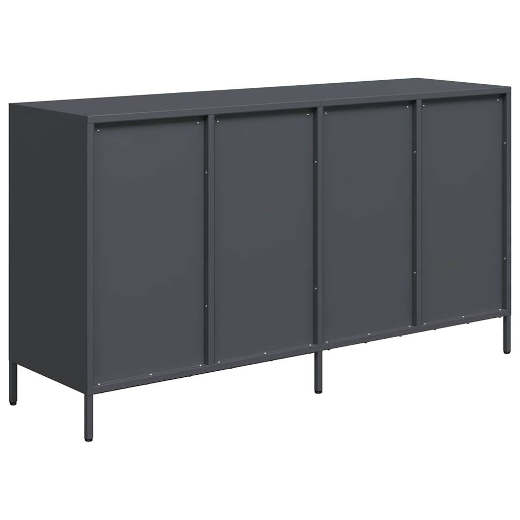 Buffet anthracite 135x39x73,5 cm acier laminé à froid - XIOS