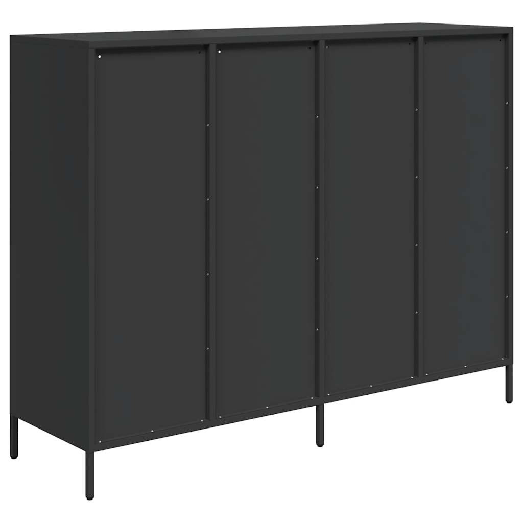 Buffet noir 135x39x103,5 cm acier laminé à froid - XIOS
